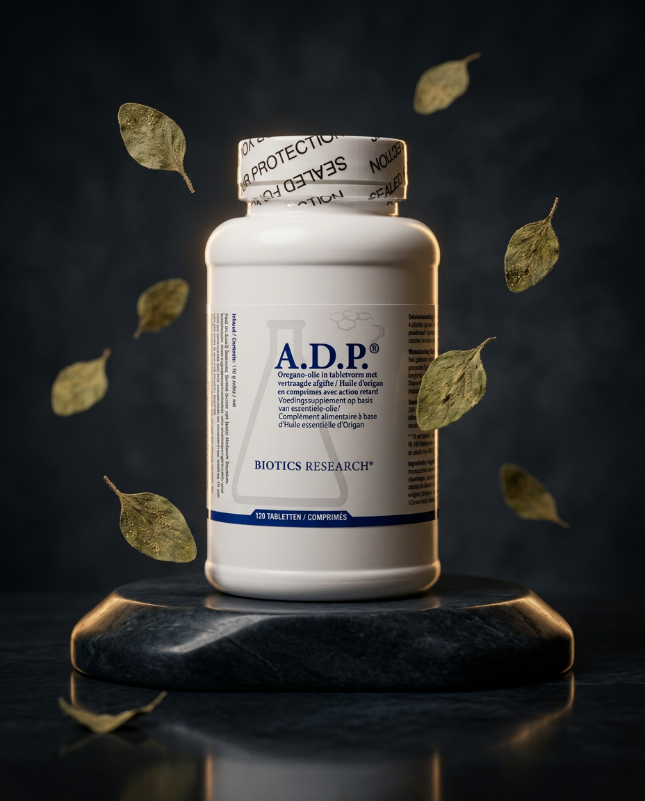 A.D.P.® Aceite de orégano · 120 cápsulas — Biotics Research