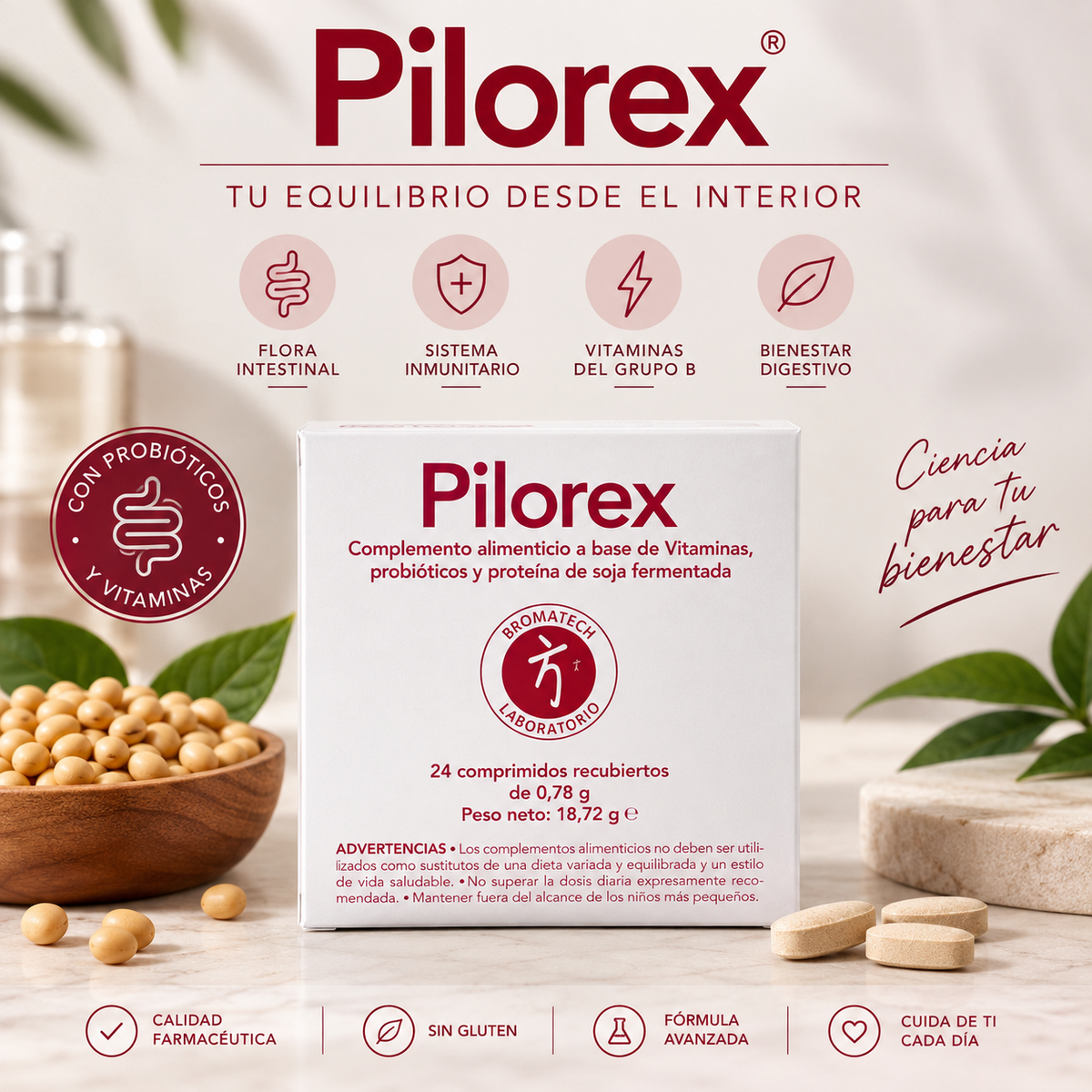 Pilorex 24 comprimidos — Bromatech