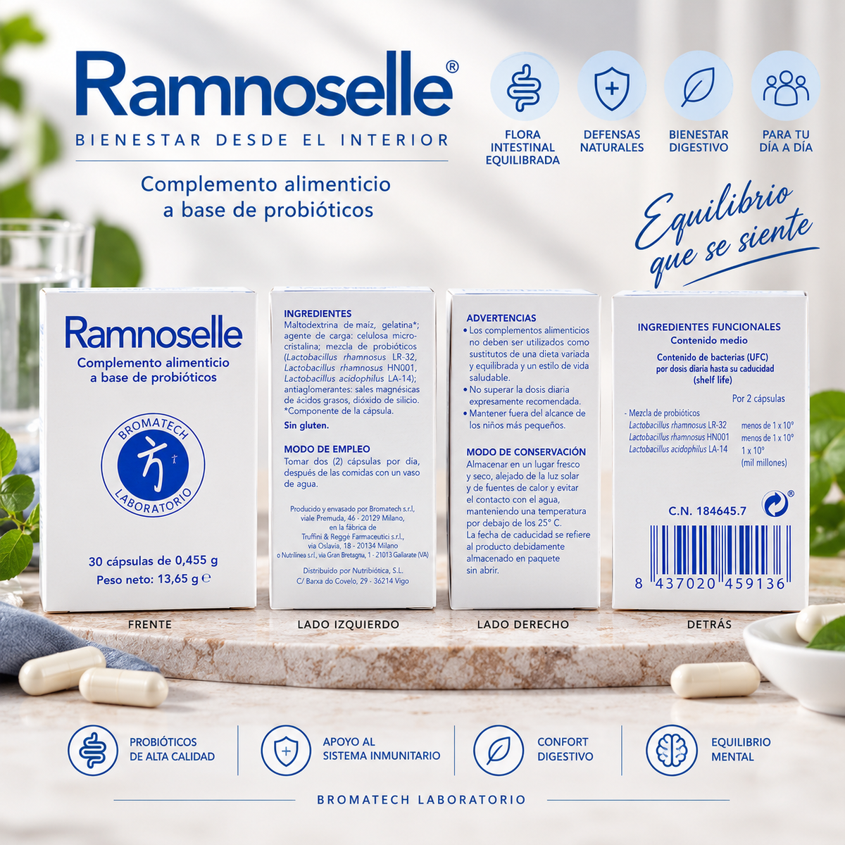 Ramnoselle 30 cápsulas — Bromatech