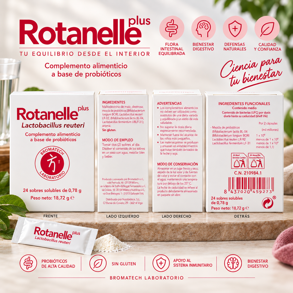 Rotanelle Plus 24 sobres — Bromatech