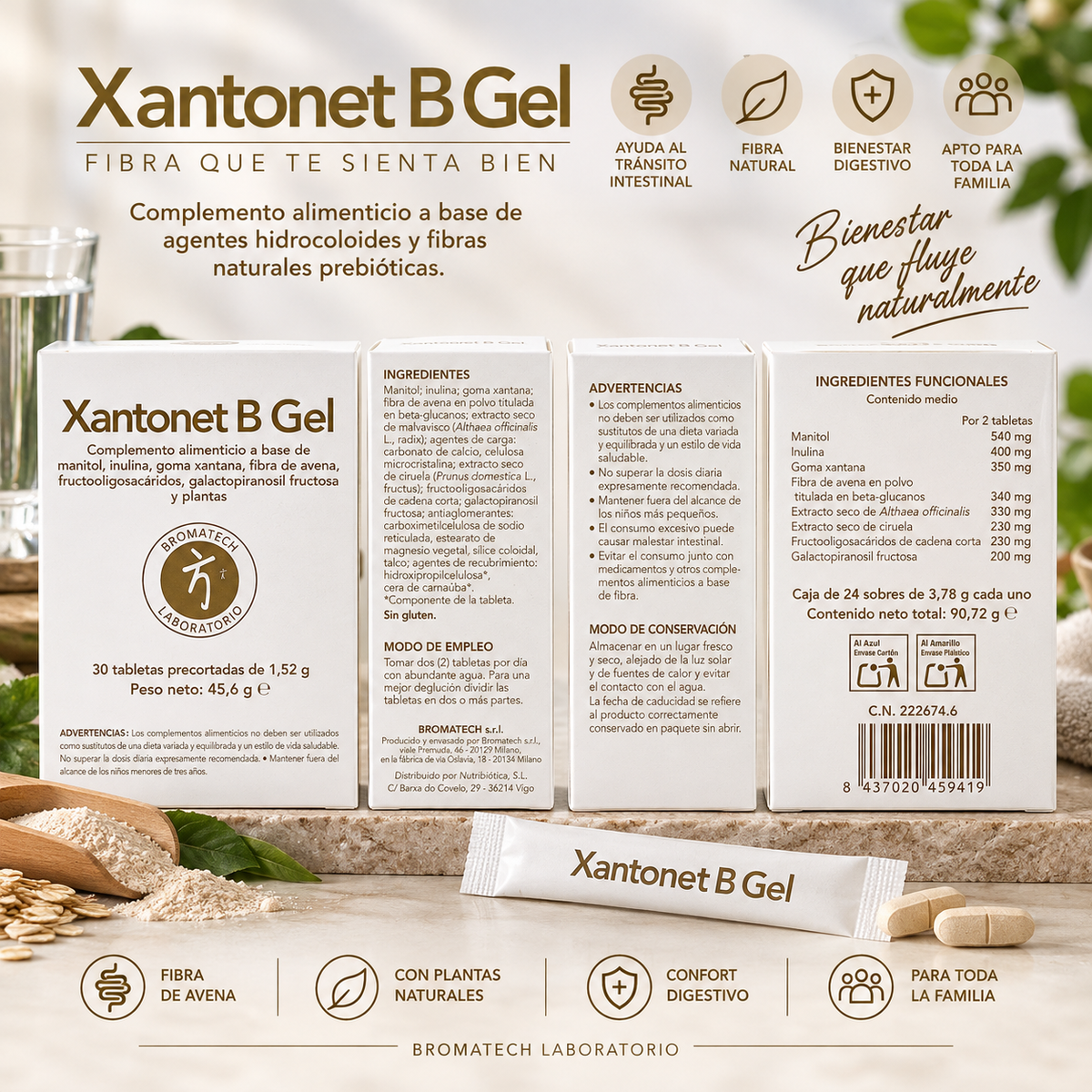 Xantonet B Gel 24 sobres — Bromatech