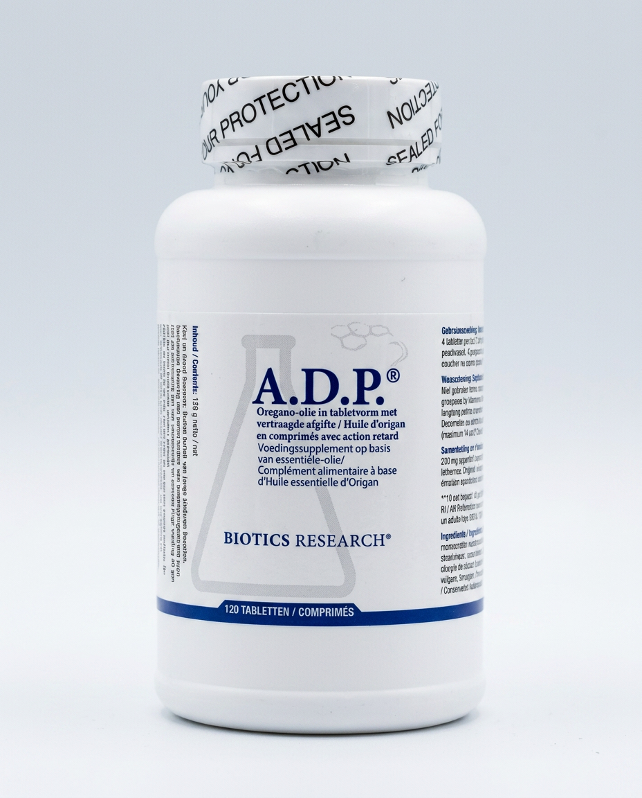 A.D.P.® Aceite de orégano · 120 cápsulas — Biotics Research