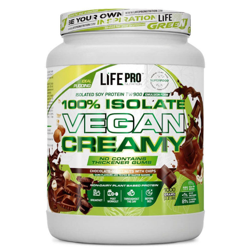 Isolate Vegan Creamy chocolate 1kg Life Pro